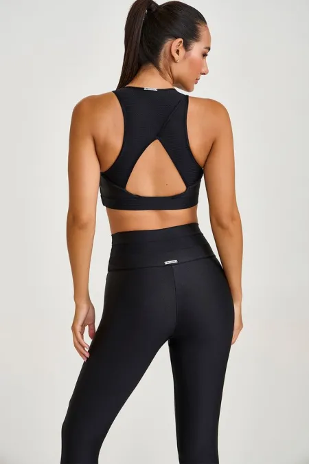 LEGGING ATLANTA COM TEXTURA  PRETO  