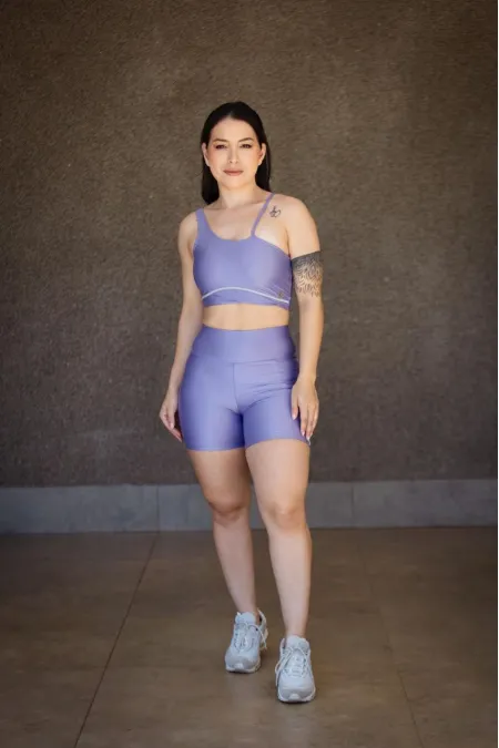 SHORT ATLETIKA COM BOLSO NA LATERAL  LILAS ALFAZEMA  