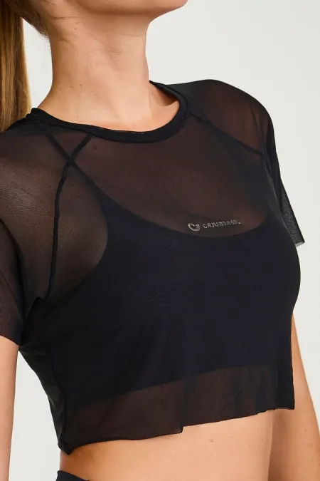 CROPPED TULE PRETO