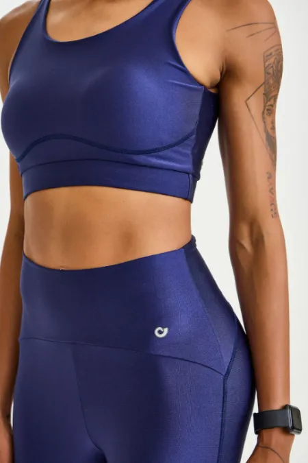 TOP CROPPED ADAPTIV AZUL MARINHO