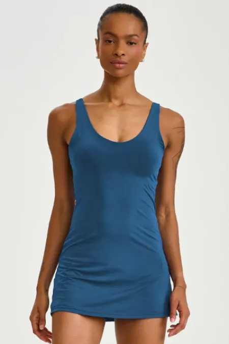 VESTIDO MACAQUINHO UV AZUL BLUE JEANS