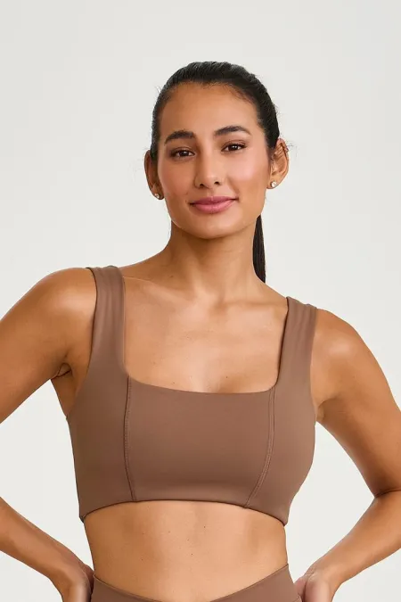 TOP DUAL SILK 2 EM 1  MARROM CASTANHO  